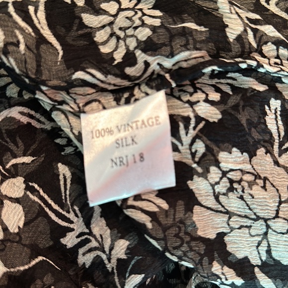 WINTER KATE *Crane* black grey floral silk kimono cardigan top blouse XS/S - Picture 8 of 9